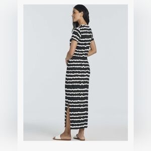 Essentials Monochrome Striped Maxi Dress. Size XL.